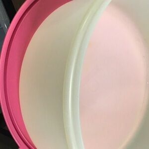 pink tupperware